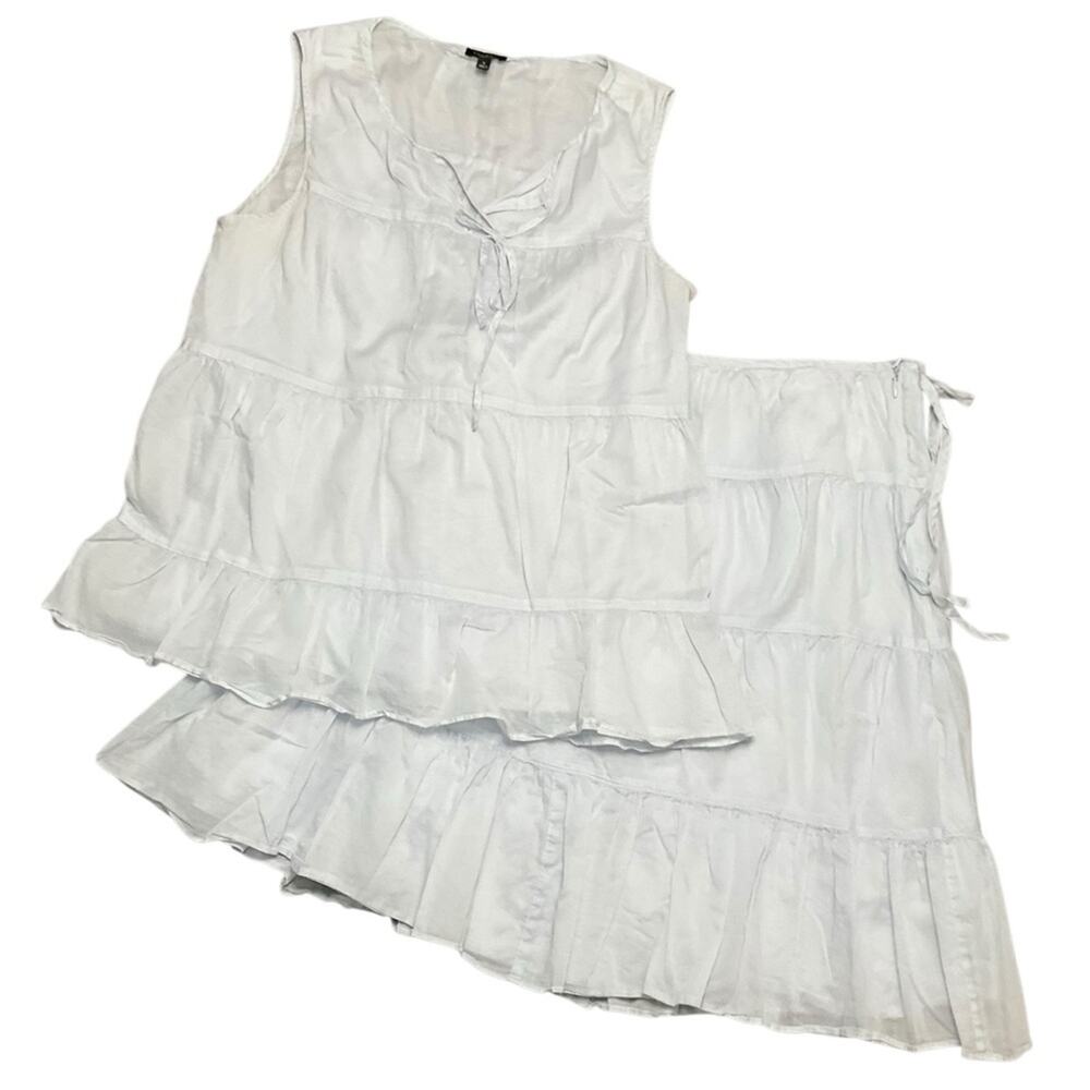 Talbots Women’s Top and Skirt Ensemble Light Blue Size Small